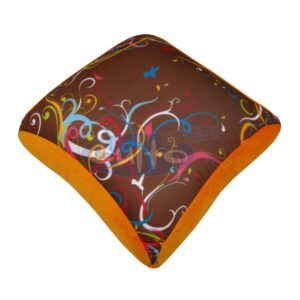 Mio Fiesta, Ornament braun , Plüsch orange, 35 x 35 x 16 cm