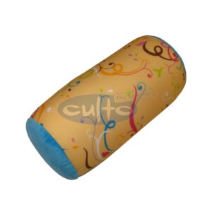 Mio Rolle Ornament apricot, Plüsch blau, 30 x 17 x 17 cm